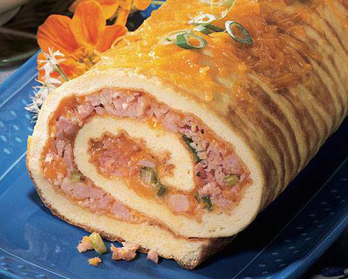 Ham & Cheese Omelette Roll